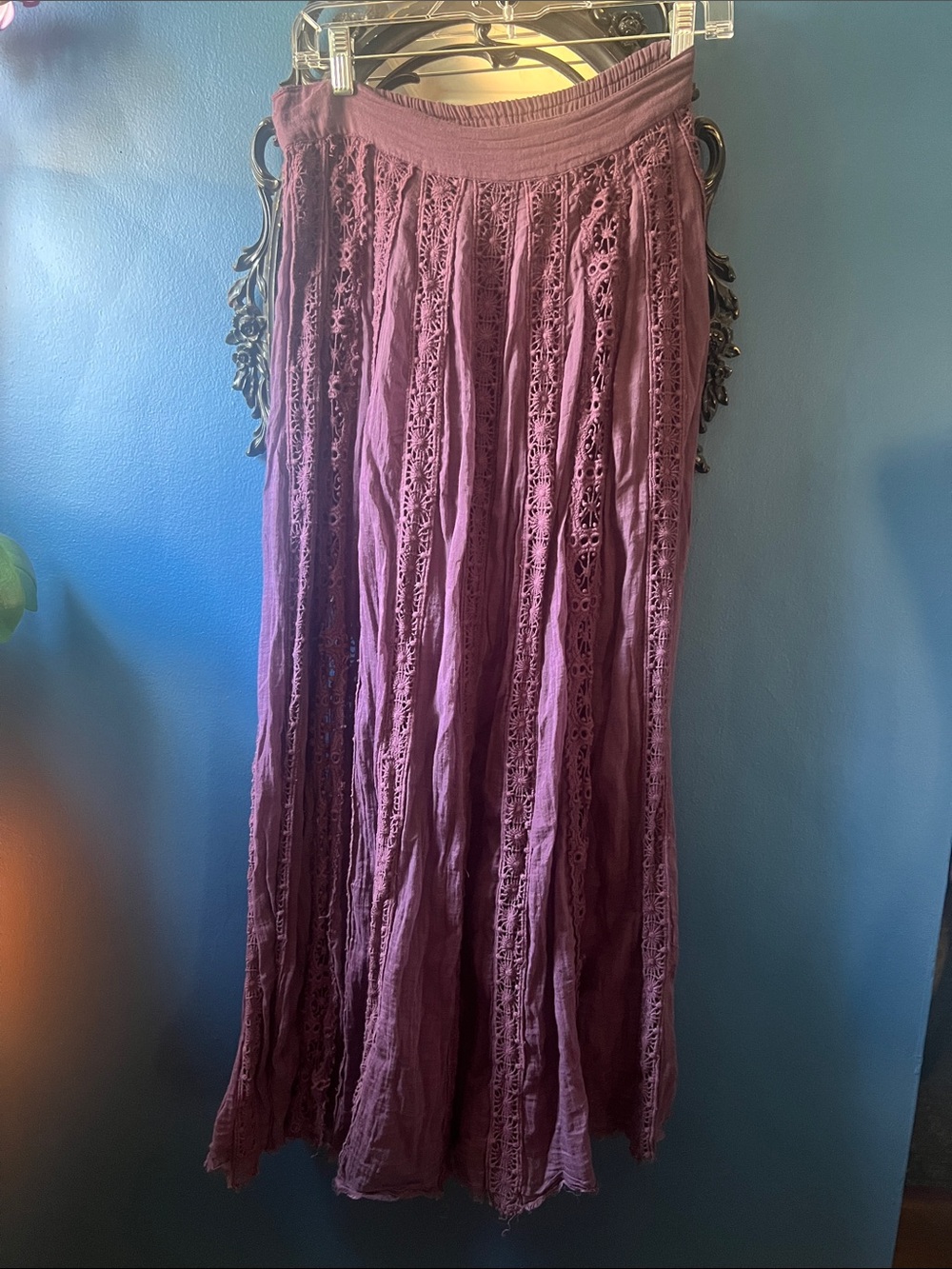 Free People FP One Ribbon Corset Maxi Plum SMALL
